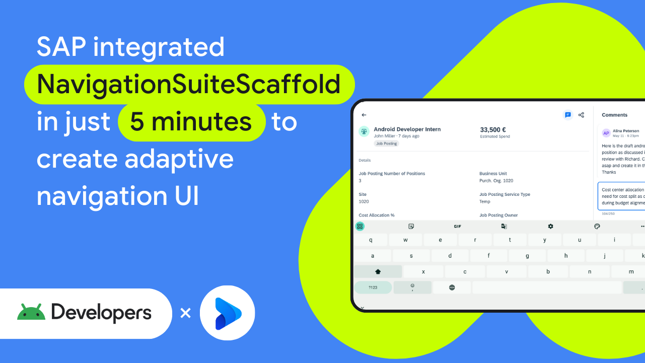 SAP integrated NavigationSuiteScaffold in just 5 minutes to create adaptive navigation UI